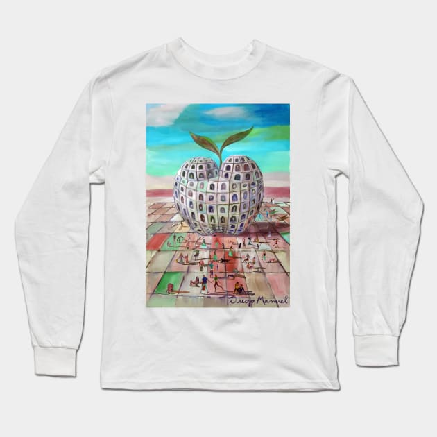 Big Apple Long Sleeve T-Shirt by diegomanuel